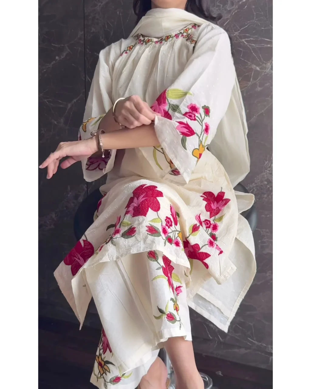 Kora Cotton Embroidered Fit