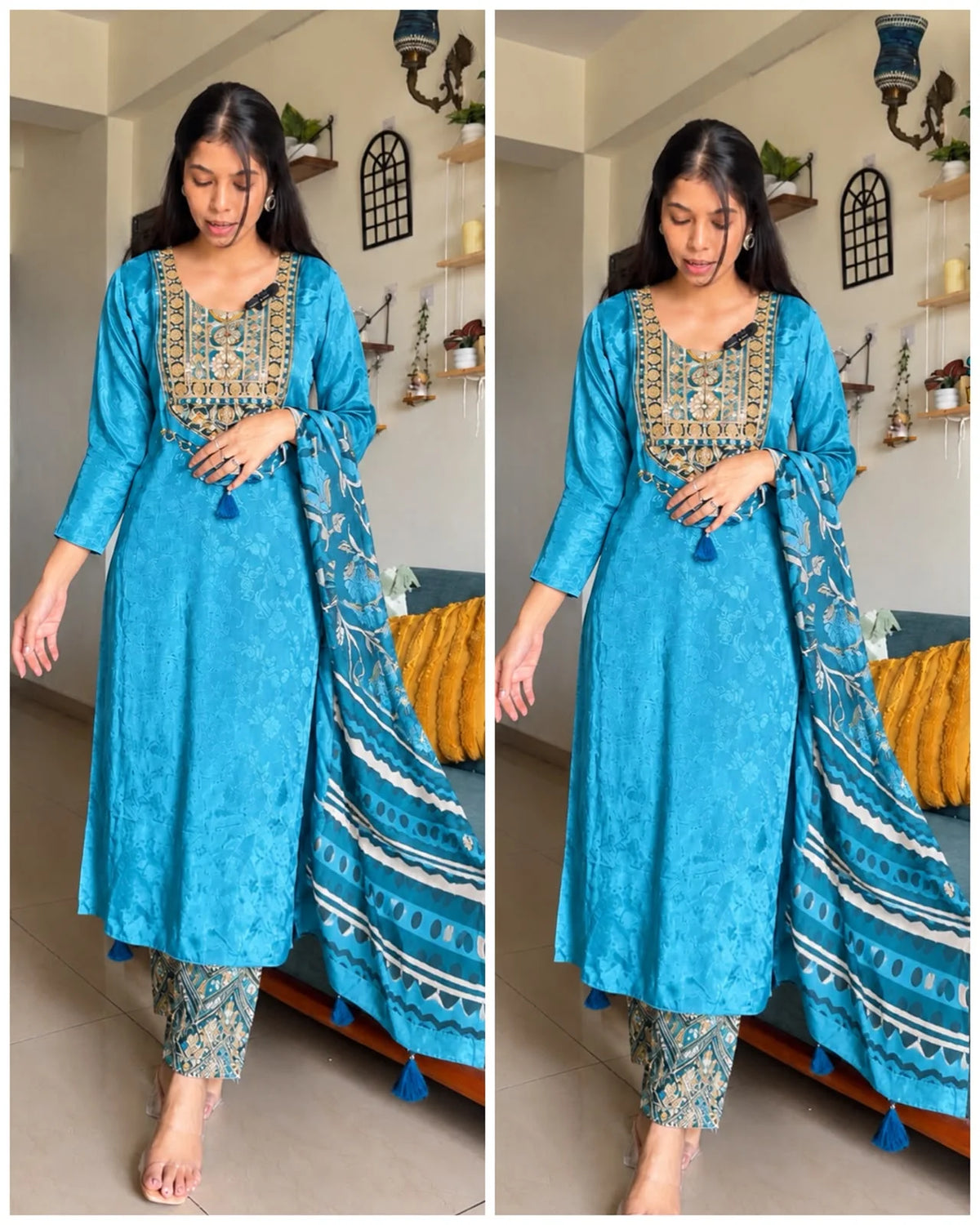 Firoza Noor – Premium Crepe Embroidered Three-Piece Set