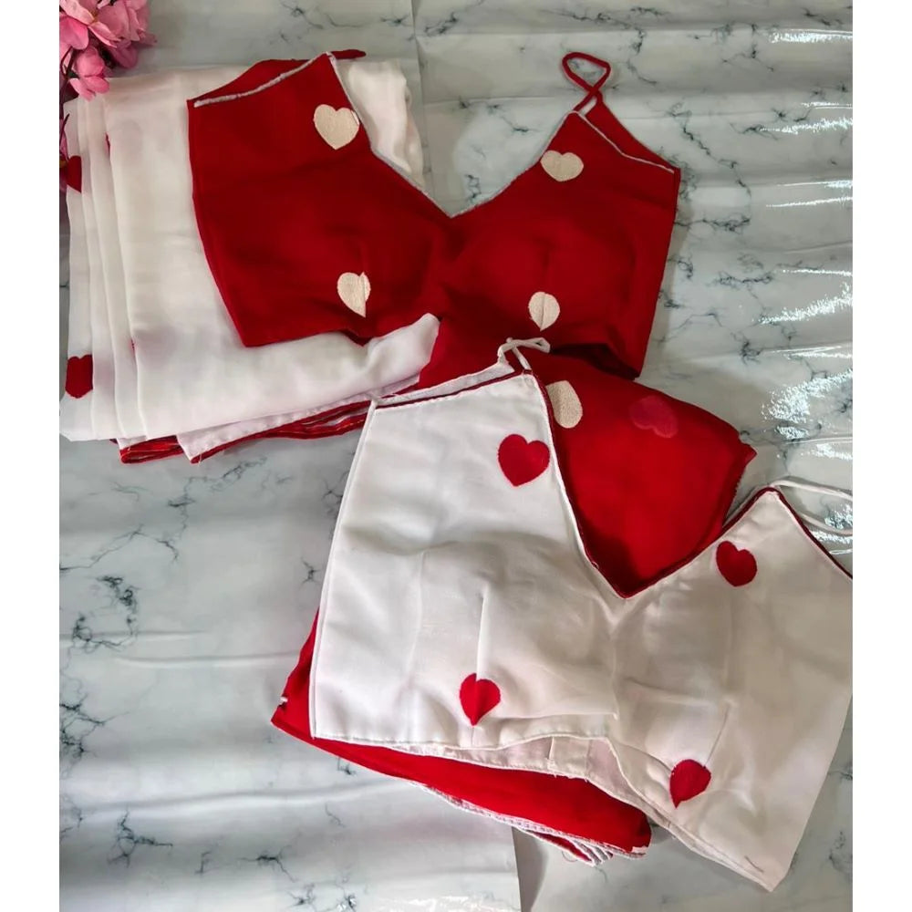 Heart Hand-Woven Saree – White