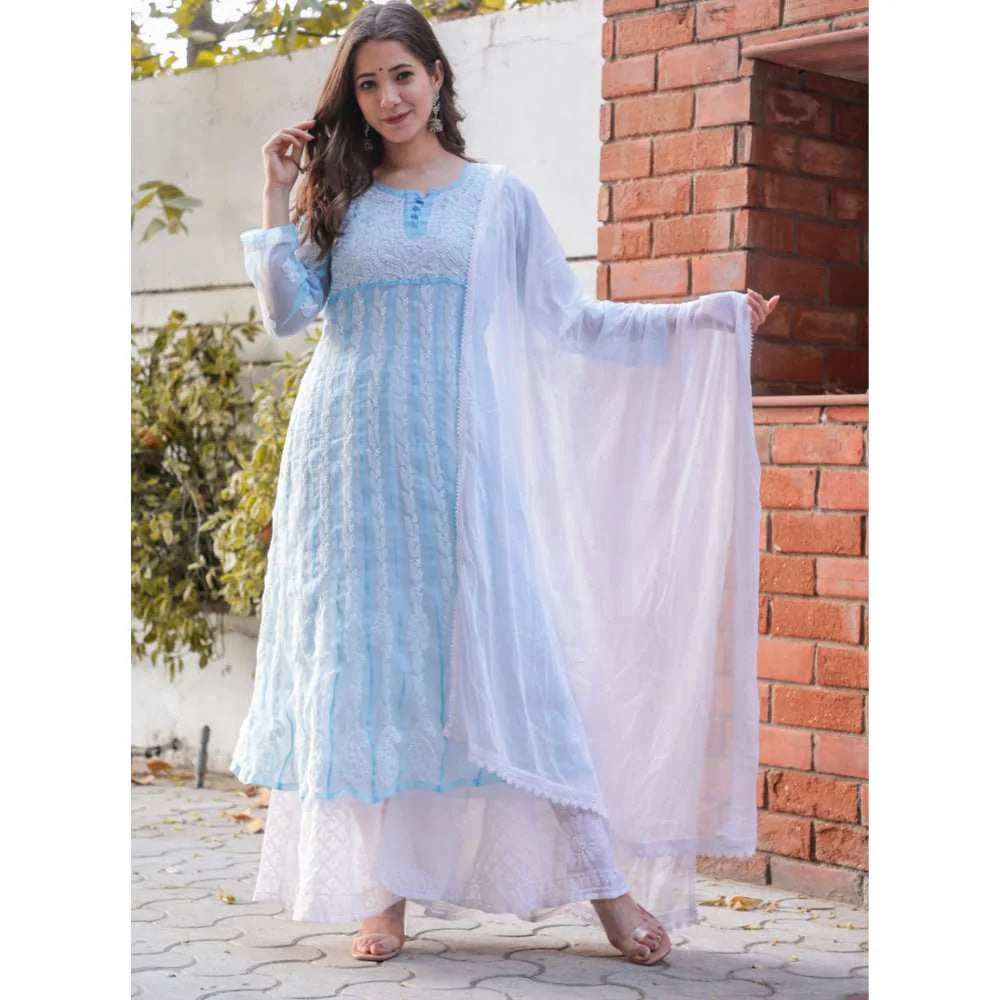 Anarkali Kurta – Sky Blue