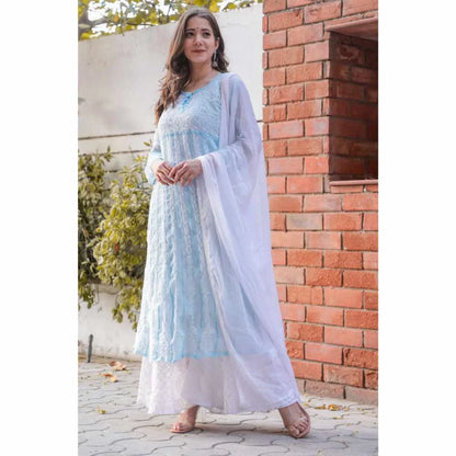 Anarkali Kurta – Sky Blue