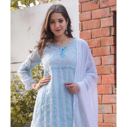 Anarkali Kurta – Sky Blue