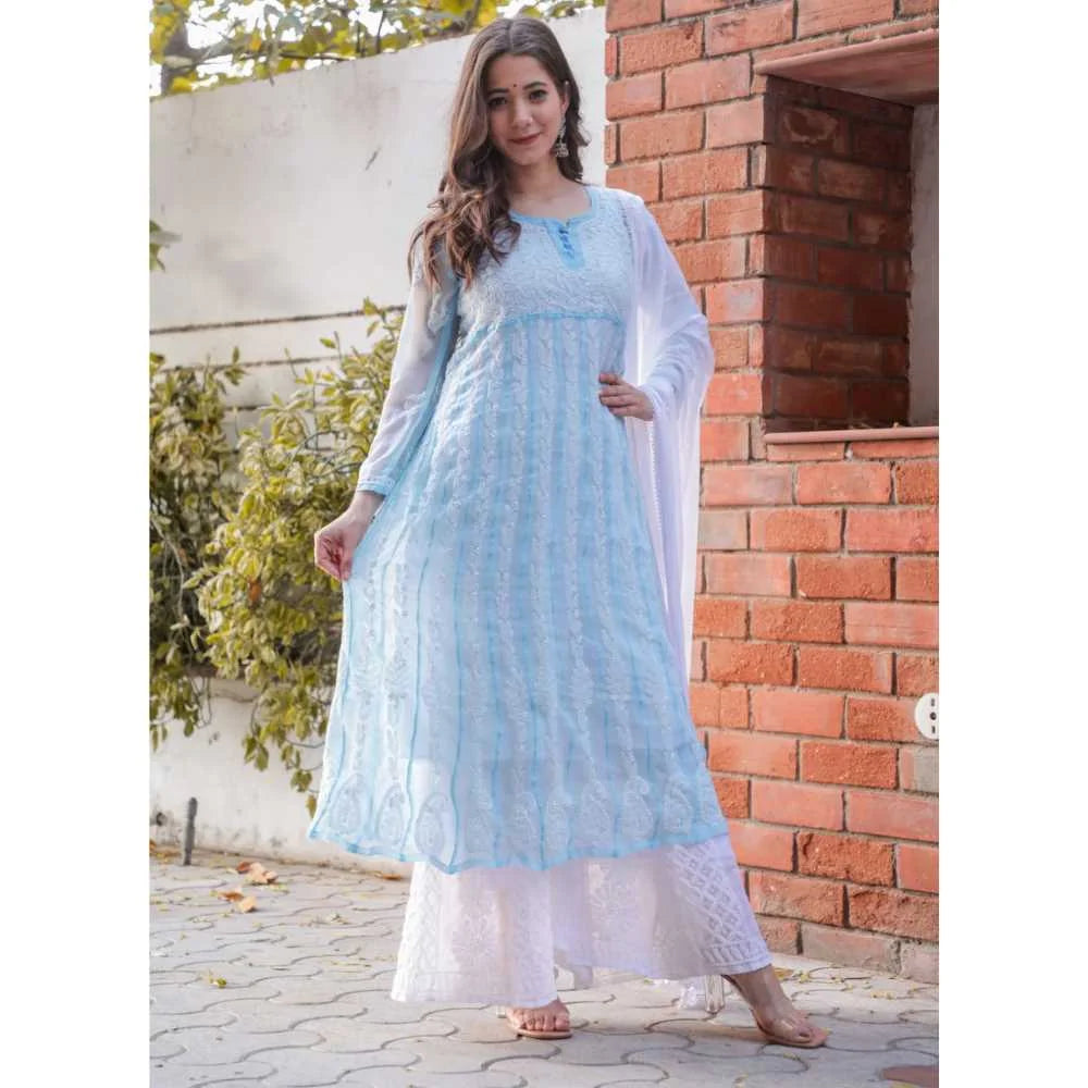 Anarkali Kurta – Sky Blue