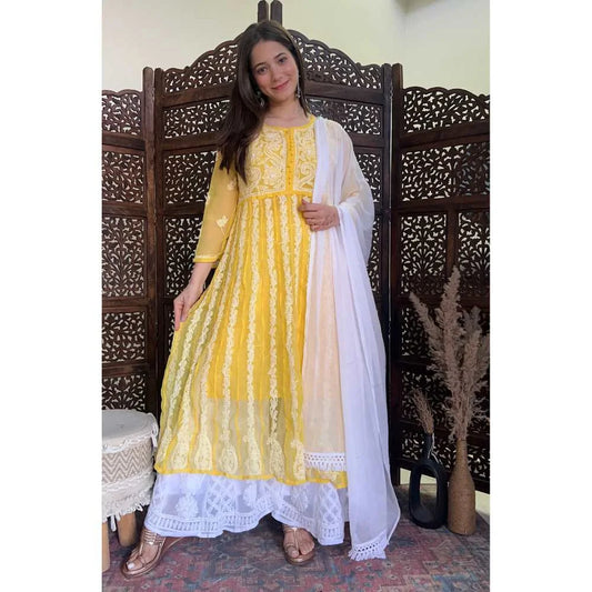 Anarkali Kurta – Yellow