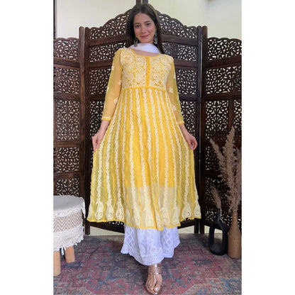 Anarkali Kurta – Yellow