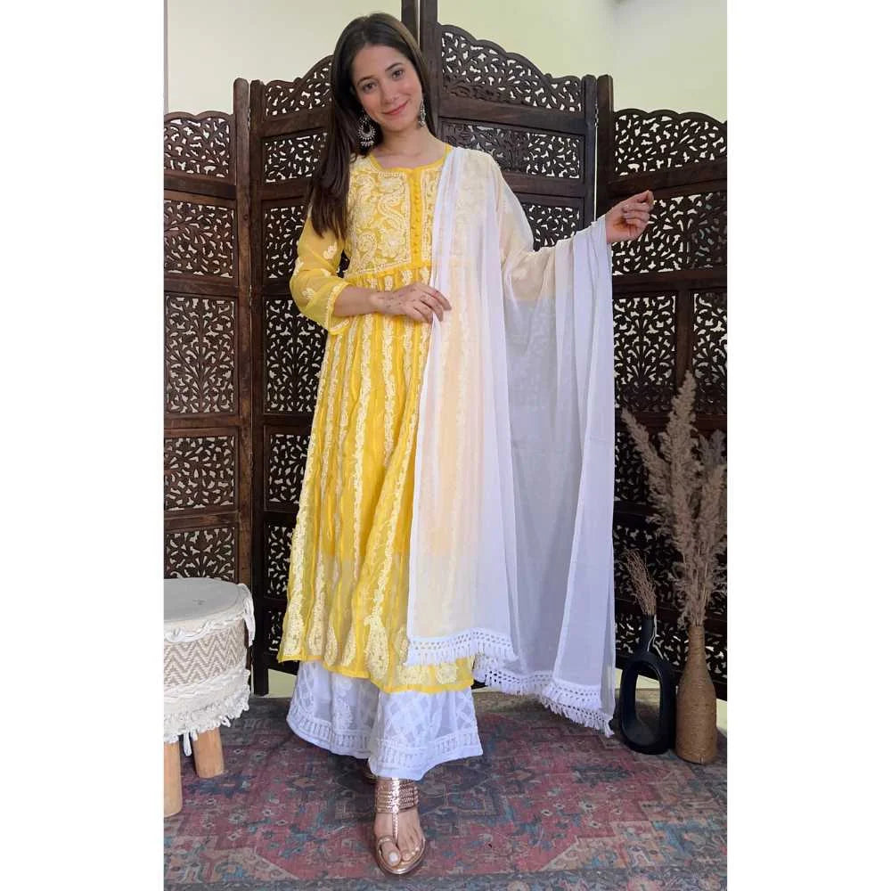 Anarkali Kurta – Yellow