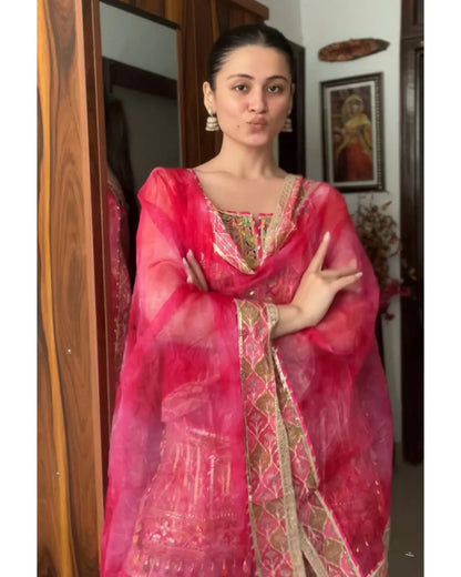 Pink Maharani sharara set