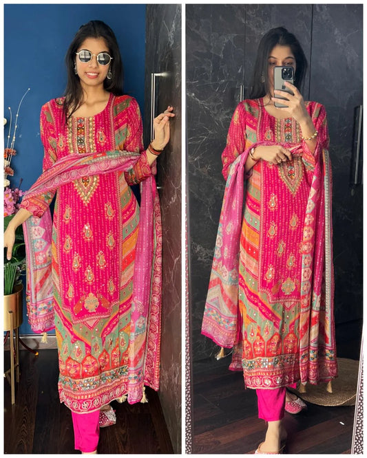 Karachi organza suit