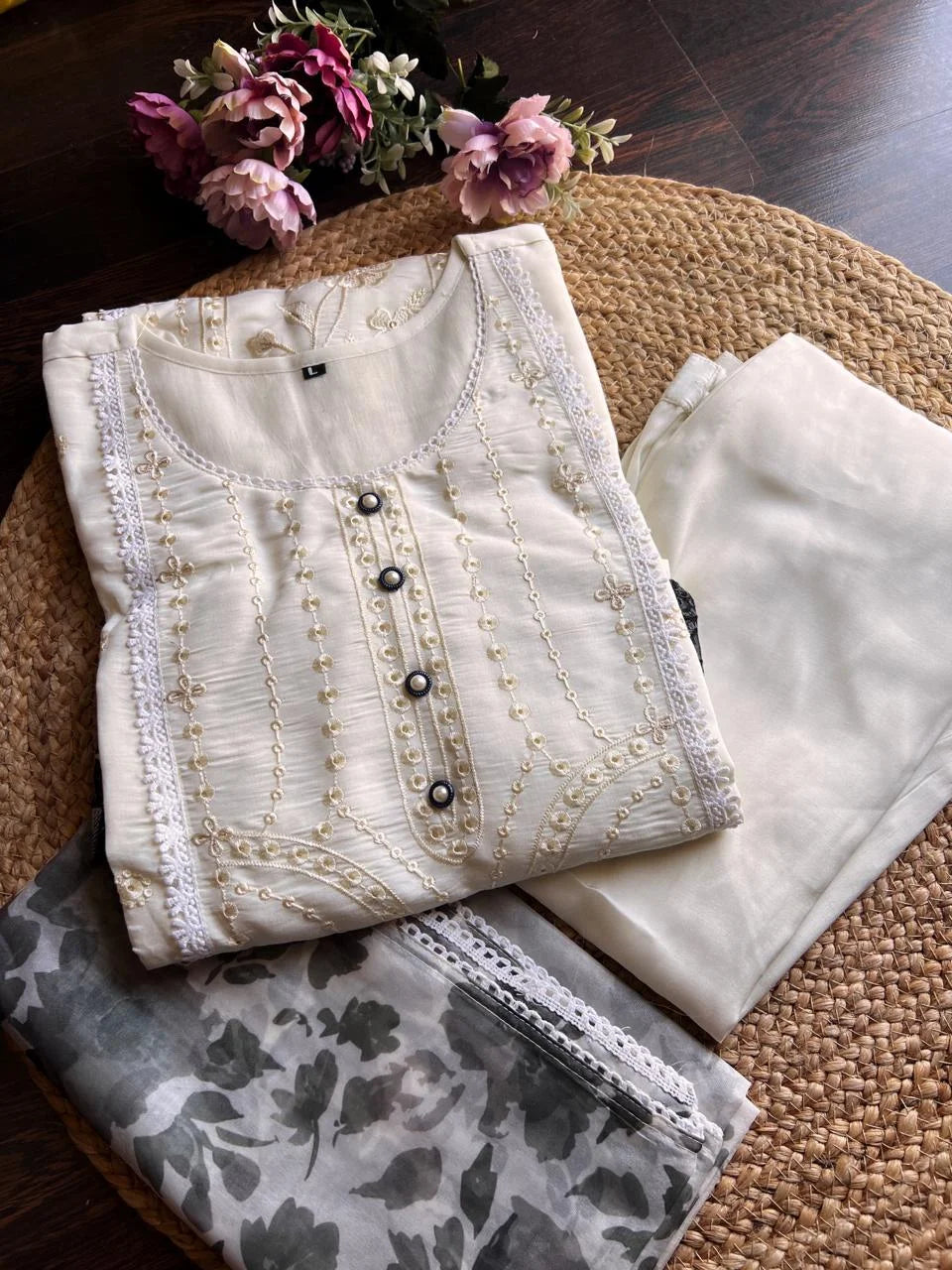 Pakistani cotton-off white