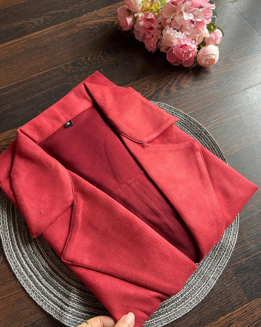 Premium Suede Coat-Sage Green