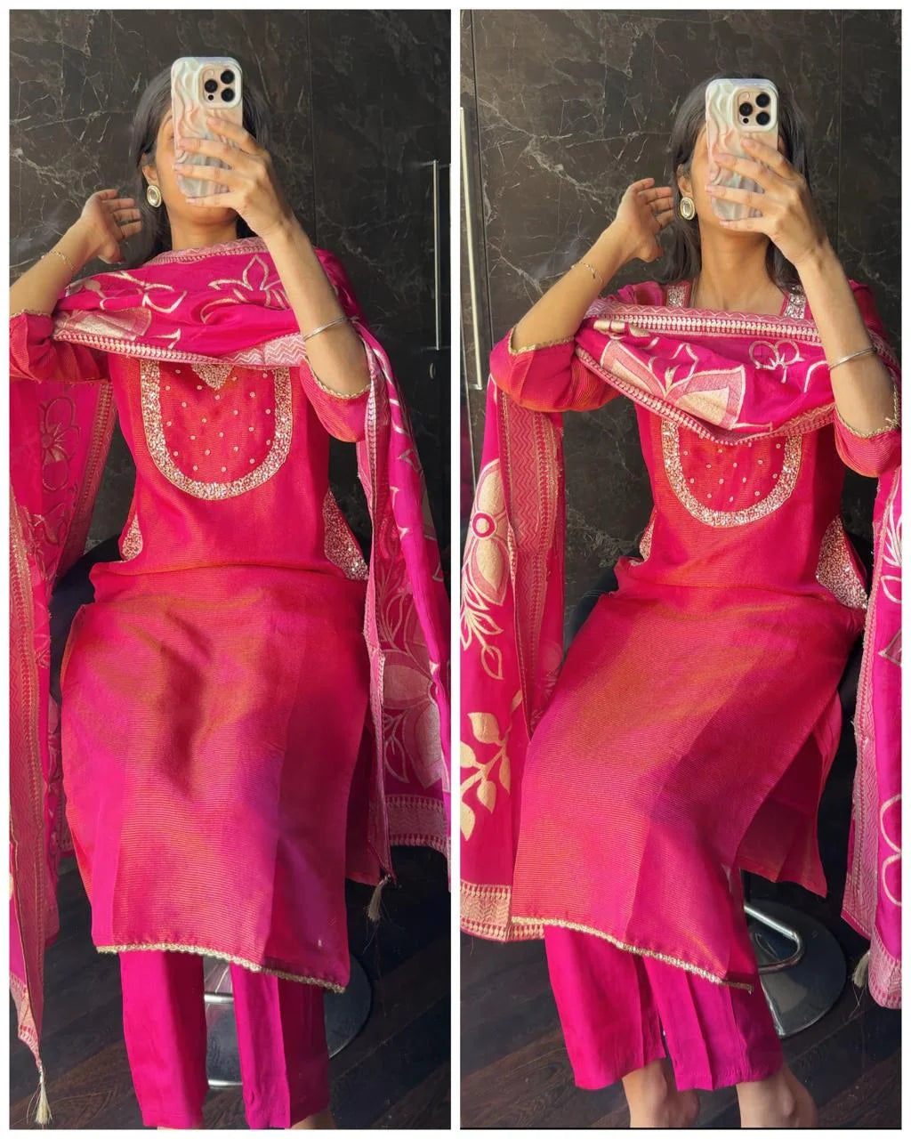 Premium Pocket Tissue Suit – Pink