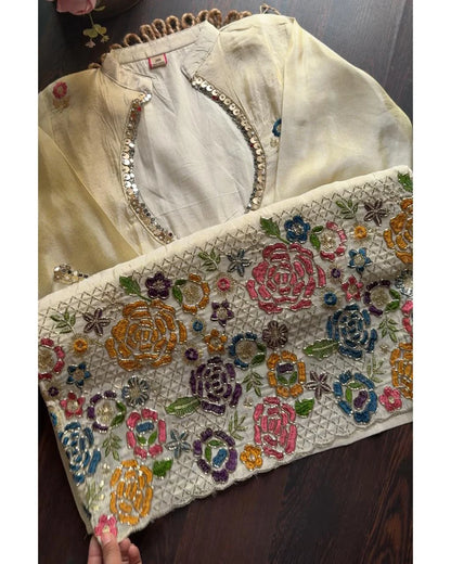 Premium Ivory Bustier with Coord – Zardoshi Set