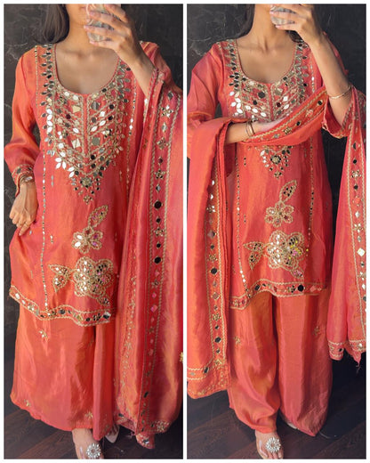 Premium Crepe Tissue Mirror fit – Rust Peach