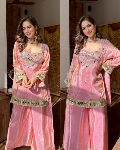 Premium Tissue 4 -Piece Bustier Set- Blush Pink