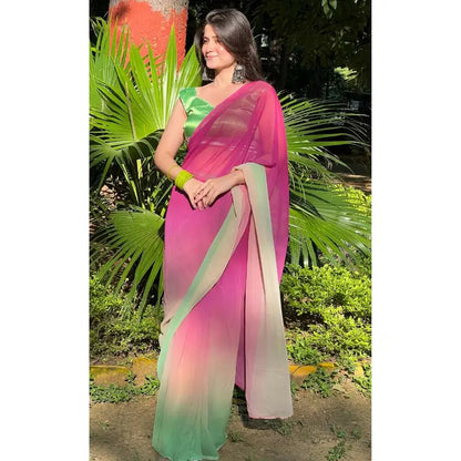 Alia Bhatt Ombre Sarees – Green